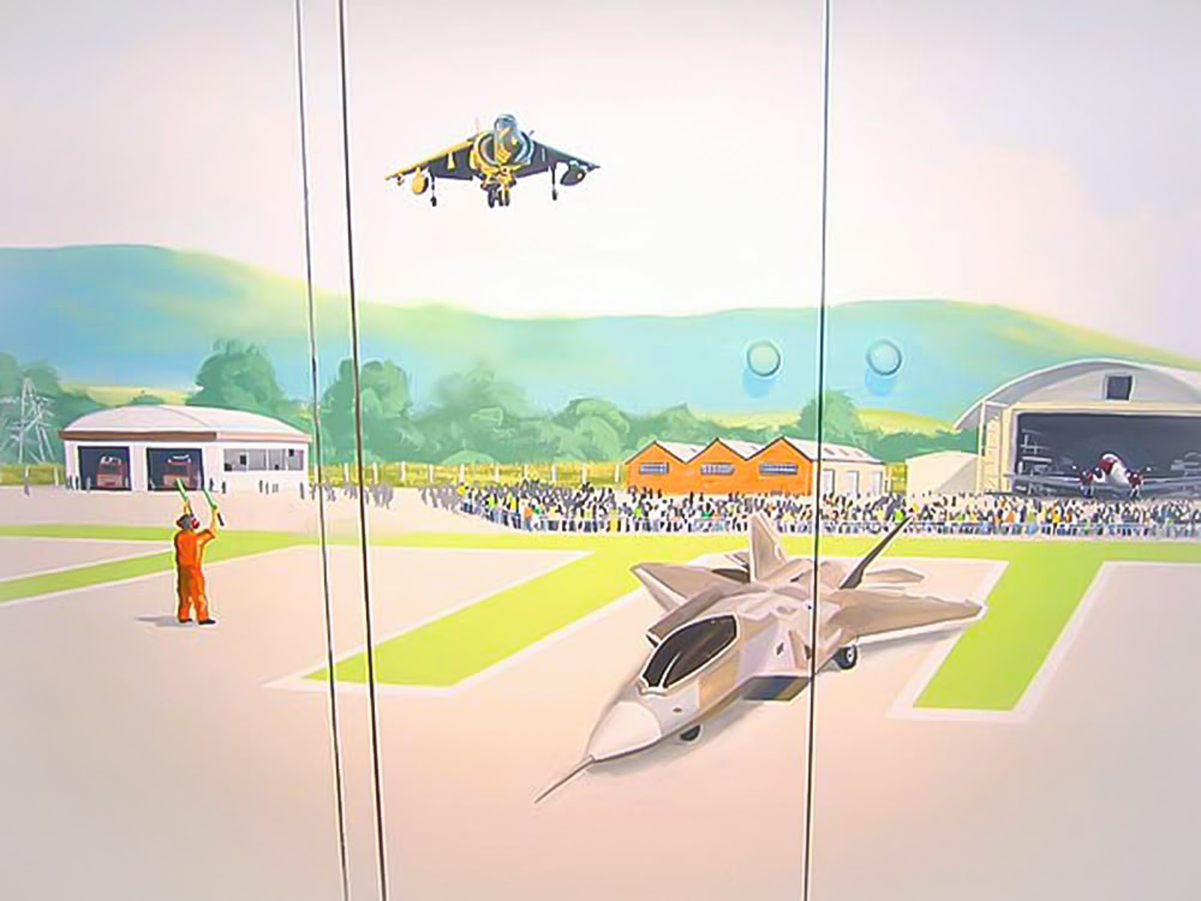 Lockhead Raptor stalked by a veteran Harrier