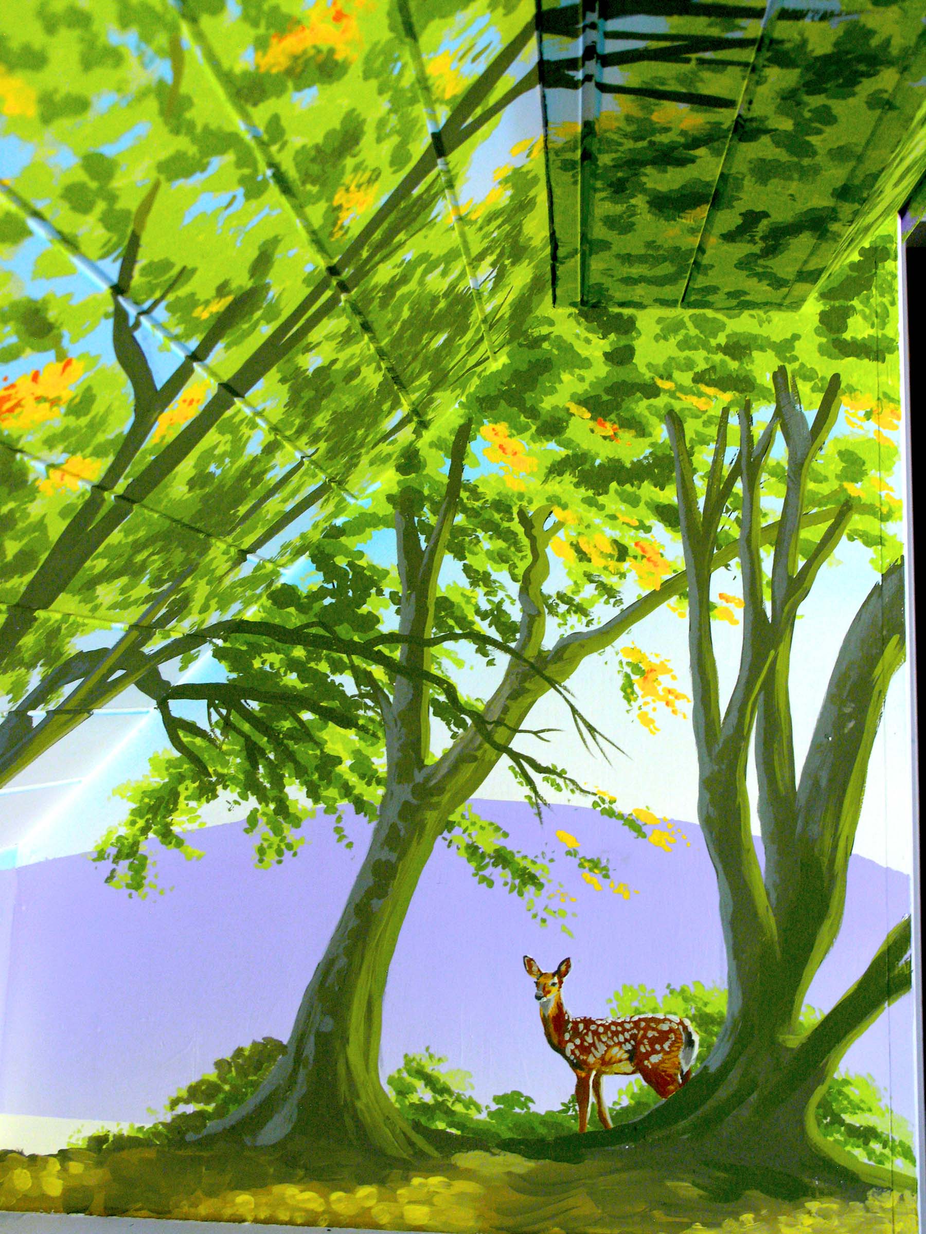 kids fantasy playroom mural