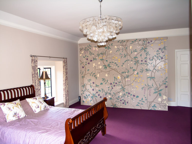Floral design on a large wardrobe