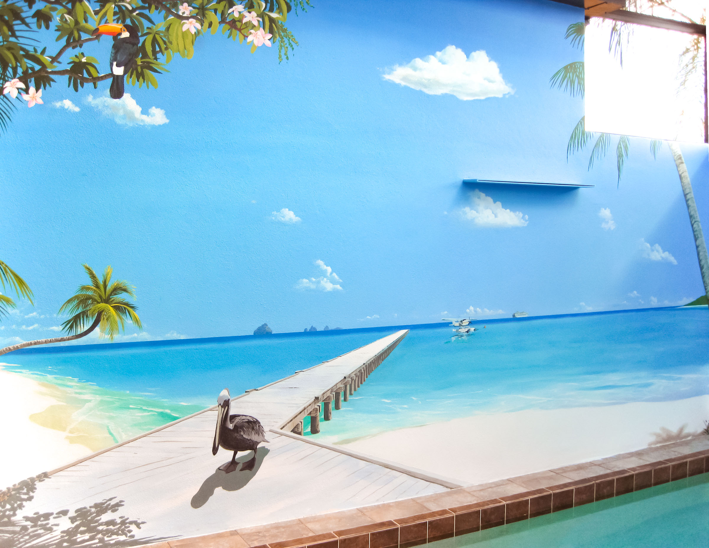 pelican-on-pier-in-lovely-beach-mural