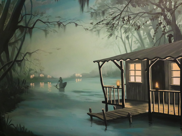 Caribbean Swamp Mural by Lamplight