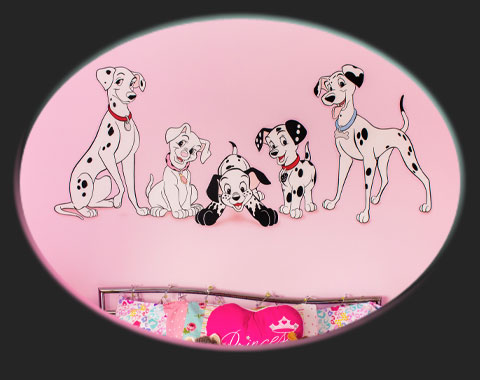 101 Dalmatians bedroom mural